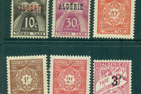 Algeria-1940s-Asst-Postage-Dues-6-MH-lot31079