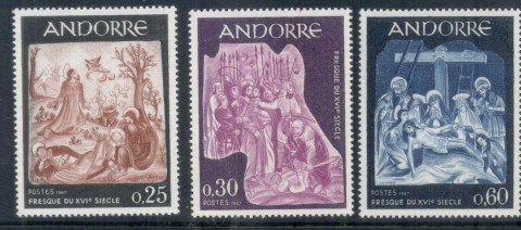 Andorra-Fr-1967-Frescoes-MUH