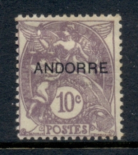 Andorra-Fr-1931-10c-Blanc-MU