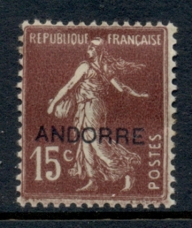 Andorra-Fr-1931-15c-Sower-MLH