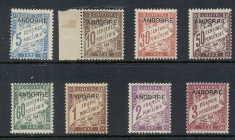 Andorra-Fr-1931-33-Postage-Dues-MLH