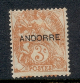 Andorra-Fr-1931-3c-Blanc-MU