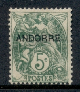 Andorra-Fr-1931-5c-Blanc-MU