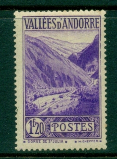 Andorra-Fr-1932-43-Pictorial-1-20f-MLH