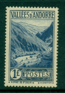 Andorra-Fr-1932-43-Pictorial-1f-Ultra-MLH