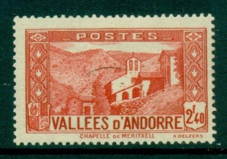 Andorra-Fr-1932-43-Pictorial-2-40f-MLH