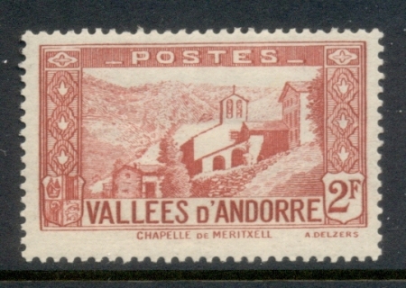 Andorra-Fr-1932-43-Pictorial-2f-MLH