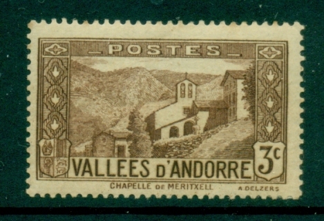 Andorra-Fr-1932-43-Pictorial-3c-MLH