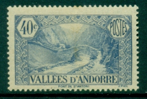 Andorra-Fr-1932-43-Pictorial-40c-MLH