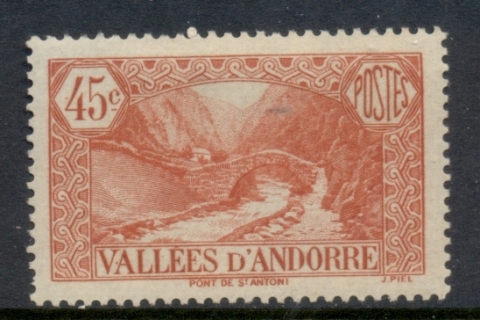 Andorra-Fr-1932-43-Pictorial-45c-MLH