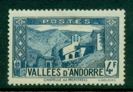 Andorra-Fr-1932-43-Pictorial-4f-MUH