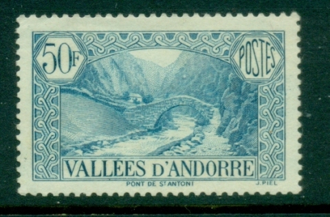 Andorra-Fr-1932-43-Pictorial-50f-MLH