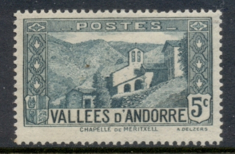 Andorra-Fr-1932-43-Pictorial-5c-MLH