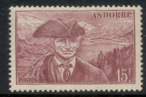 Andorra-Fr-1944-46-Pictorial-15f-MLH