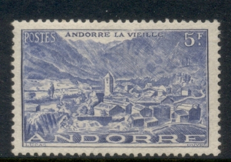 Andorra-Fr-1944-46-Pictorial-5f-MLH