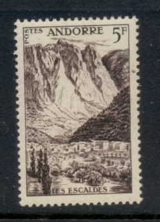 Andorra-Fr-1955-58-Pictorial-5f-MLH