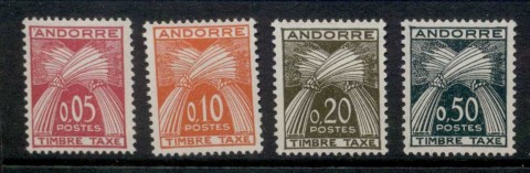 Andorra-Fr-1961-Postage-Dues-MLH