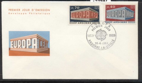 Andorra-Fr-1969-Europa-Building-FDC