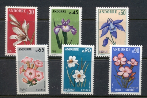 Andorra-Fr-1973-74-Flowers-MLH