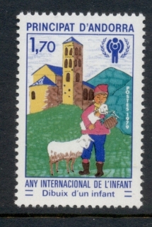 Andorra-Fr-1979-IYC-International-year-of-the-Child-MUH