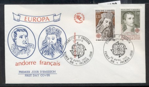 Andorra-Fr-1980-Europa-Celebrities-FDC