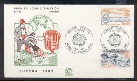 Andorra-Fr-1982-Europa-History-FDC