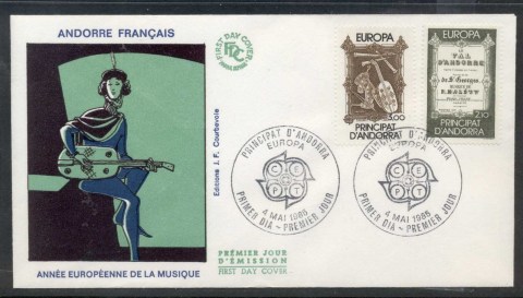 Andorra-Fr-1985-Europa-Music-Year-FDC