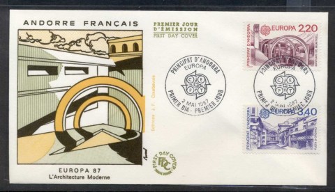 Andorra-Fr-1987-Europa-Architecture-FDC