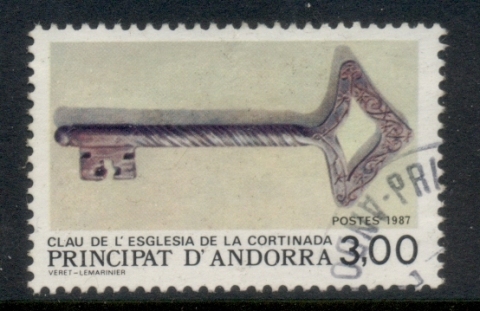 Andorra-Fr-1987-Medieval-Iron-Key-FU