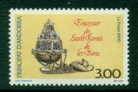 Andorra-Fr-1990-Censer-MUH