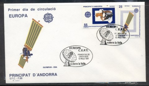 Andorra-Fr-1991-Europa-Man-in-Space-FDC