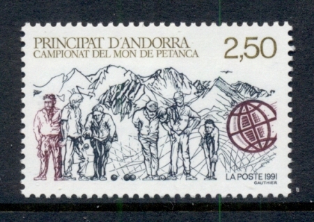 Andorra-Fr-1991-Petanque-MUH