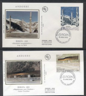 Andorra-Fr-1993-Europa-Modern-Art-2x-FDC