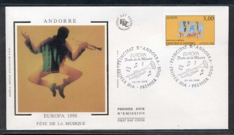 Andorra-Fr-1998-Europa-Holidays-Festivals-FDC