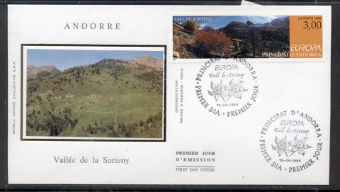 Andorra-Fr-1999-Europa-Nature-Parks-FDC