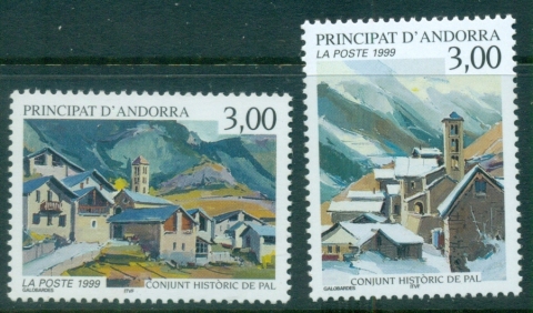 Andorra-Fr-1999-Historic-View-of-Pal-MUH