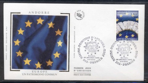 Andorra-Fr-2000-Europa-Field-of-Stars-FDC