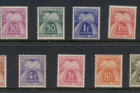 Andorra-Fr-1943-46-Postage-Dues-MLH