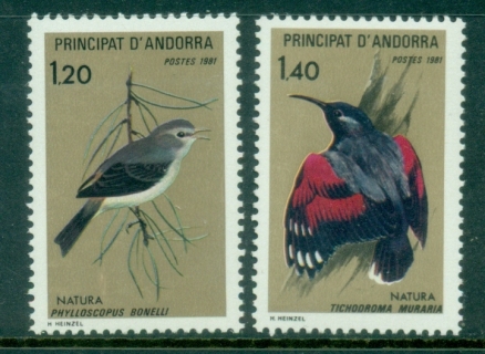 Andorra-Fr-1981-Birds-Nature-Protection-MUH