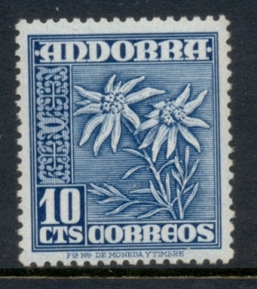 Andorra-Sp-1948-53-Pictorial-10c-Eidelweiss-MLH