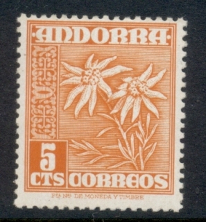 Andorra-Sp-1948-53-Pictorial-5c-Eidelweiss-MUH