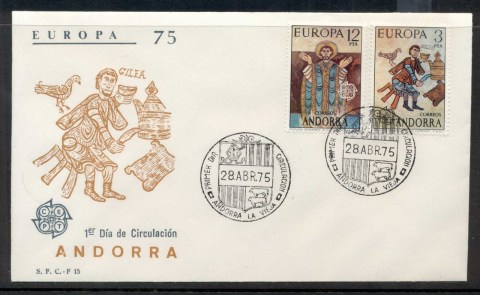 Andorra-Sp-1975-Europa-Paintings-FDC