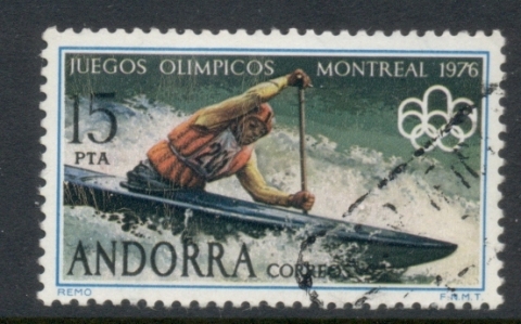 Andorra-Sp-1976-Summer-Olympics-Montreal-15p-Canoe-FU