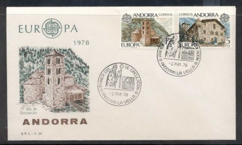 Andorra-Sp-1978-Europa-Architecture-FDC