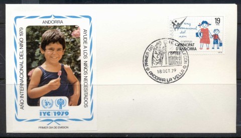 Andorra-Sp-1979-IYC-International-year-of-the-Child-FDC