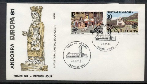 Andorra-Sp-1981-Europa-Folklore-FDC