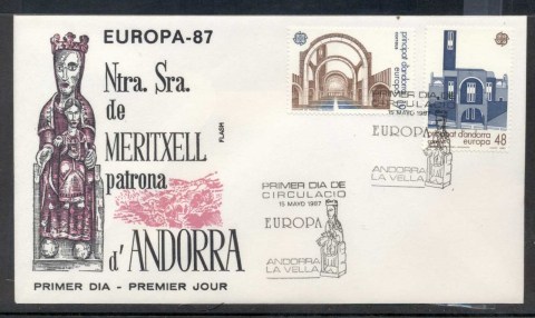 Andorra-Sp-1987-Europa-Architecture-FDC