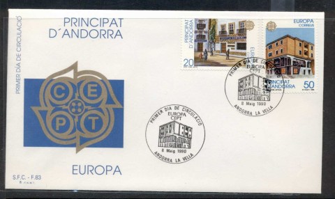 Andorra-Sp-1990-Europa-Post-Offices-FDC