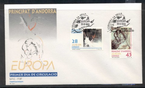 Andorra-Sp-1993-Europa-Modern-Art-FDC