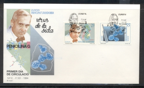 Andorra-Sp-1994-Europa-Scientific-Discoveries-FDC